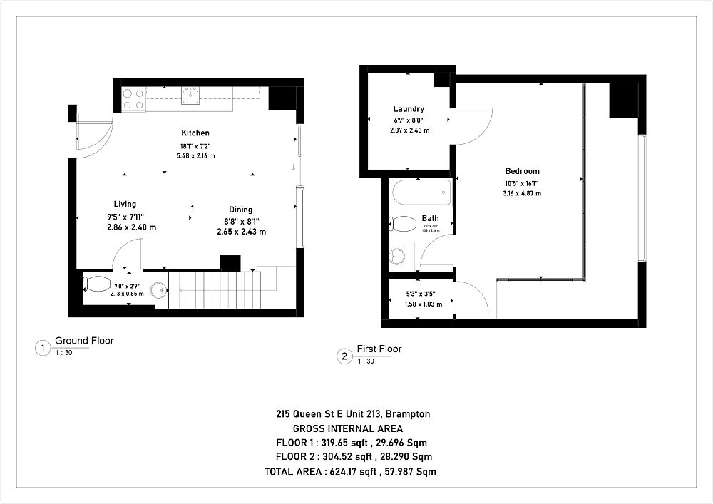 213 215 Queen Street East Brampton On, 16×28 House Plans